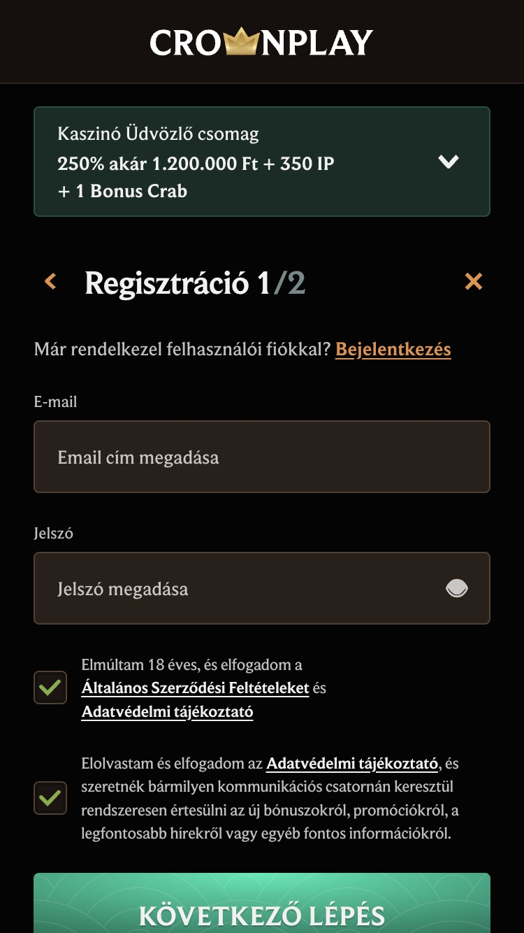 CrownPlay_kaszinó regisztráció 3