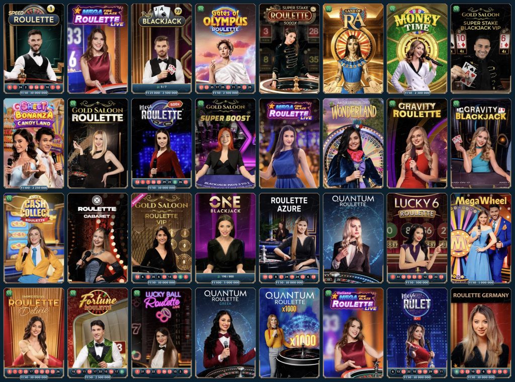 Slotuna Casino - Élő kaszinójátékok