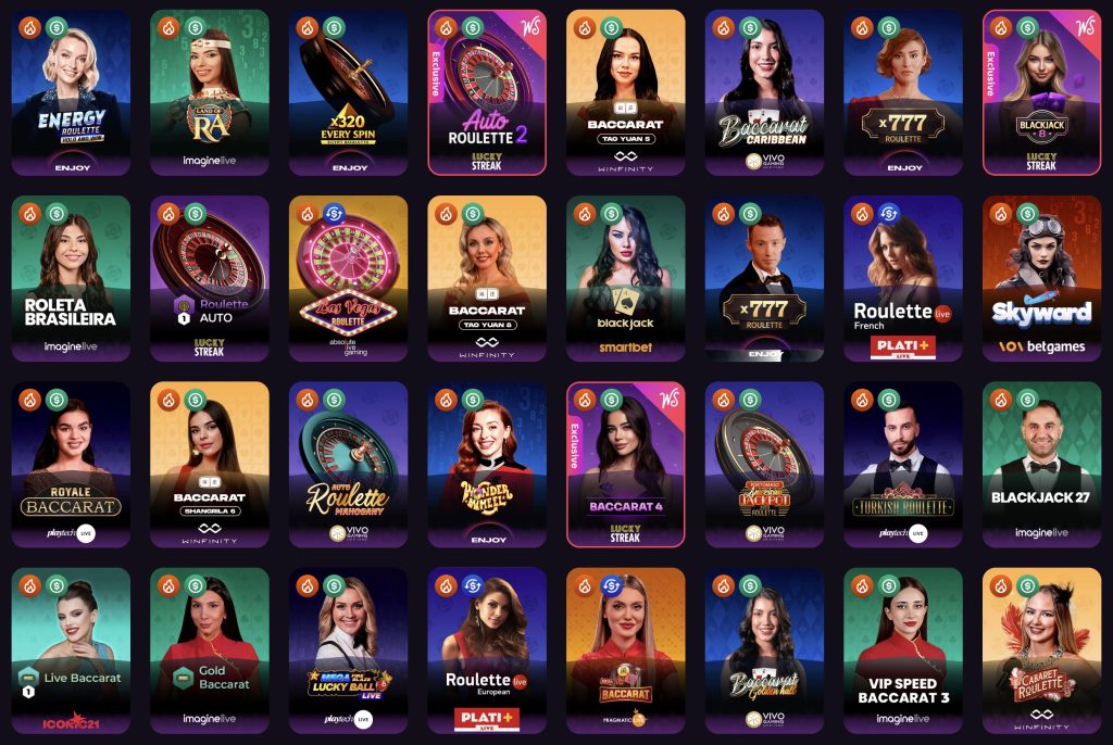 Winspirit Casino - Élő kaszinó játékok