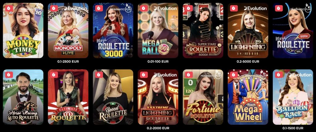 HotSlots Élő kaszinó (live casino) játékok