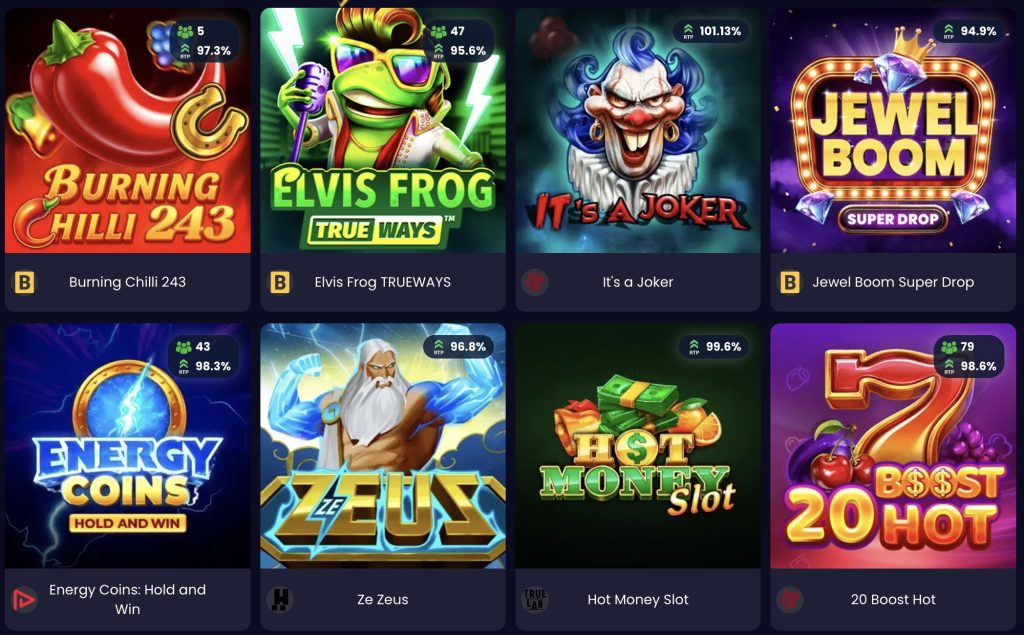 SlotsGem Casino játékok