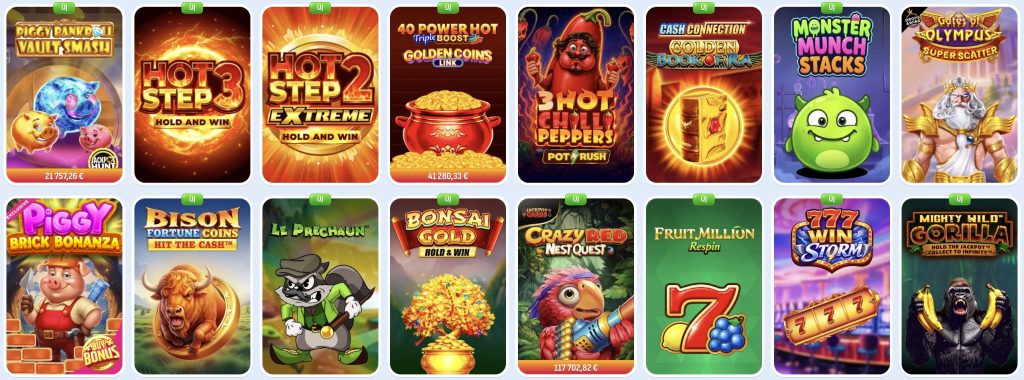 A Nomini Casino játékválasztéka